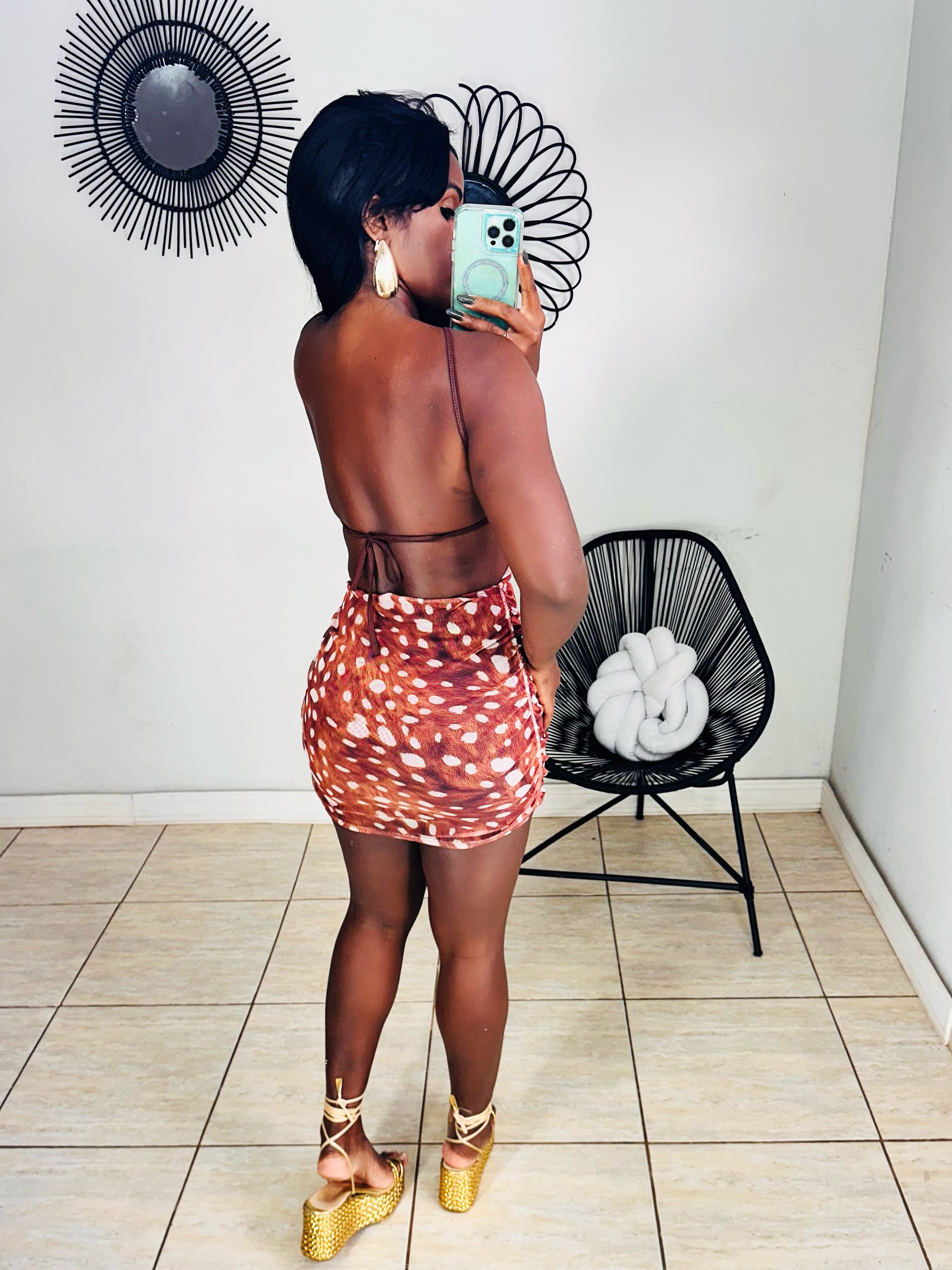 Vestido onça moderna