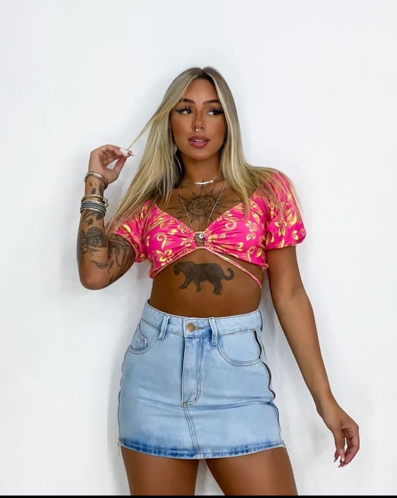 Saia Jeans Zíper
