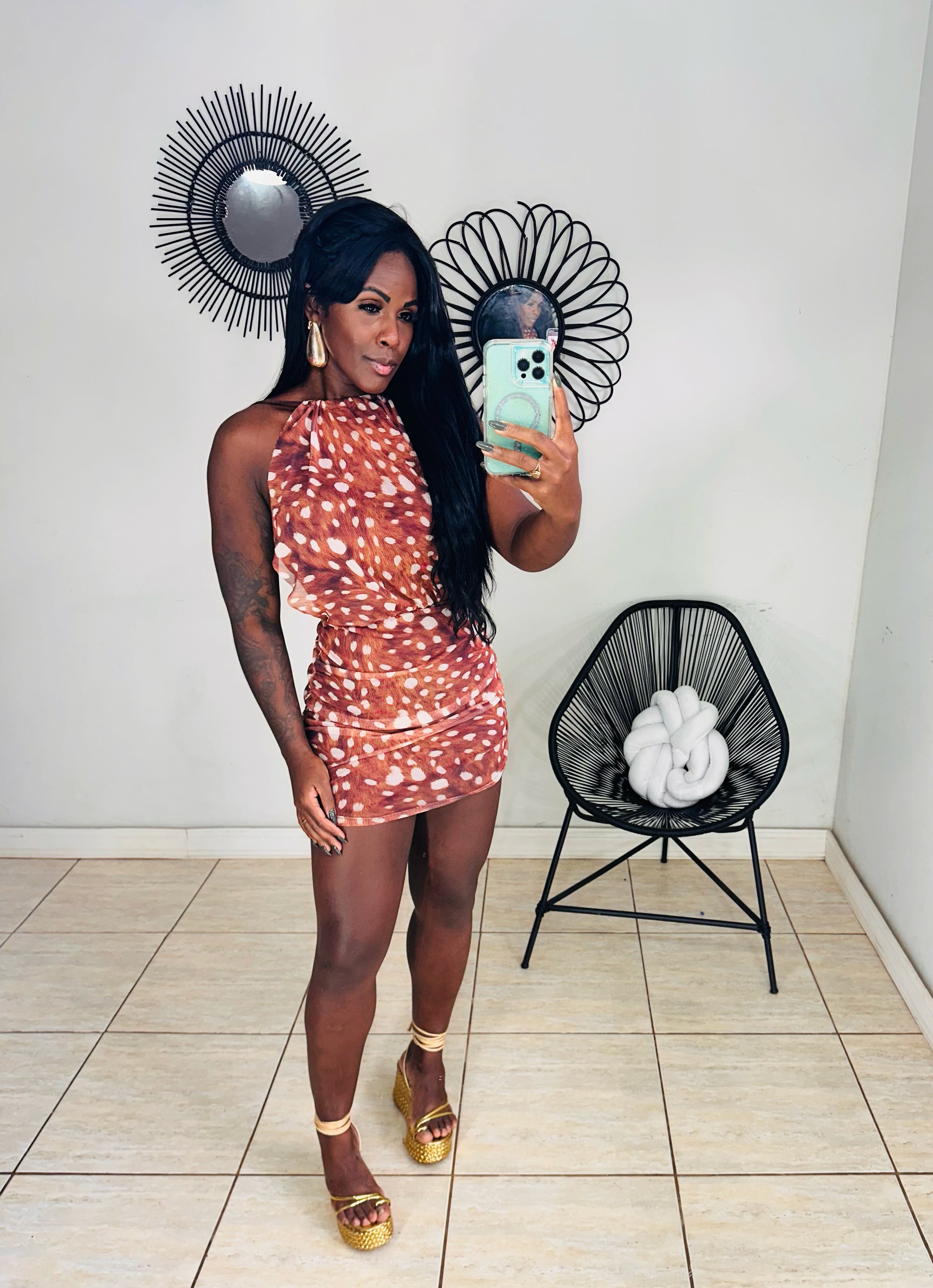 Vestido onça moderna