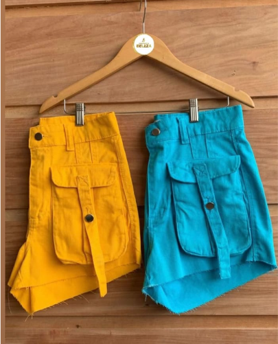 SHORT CARGO JULI - AMARELO