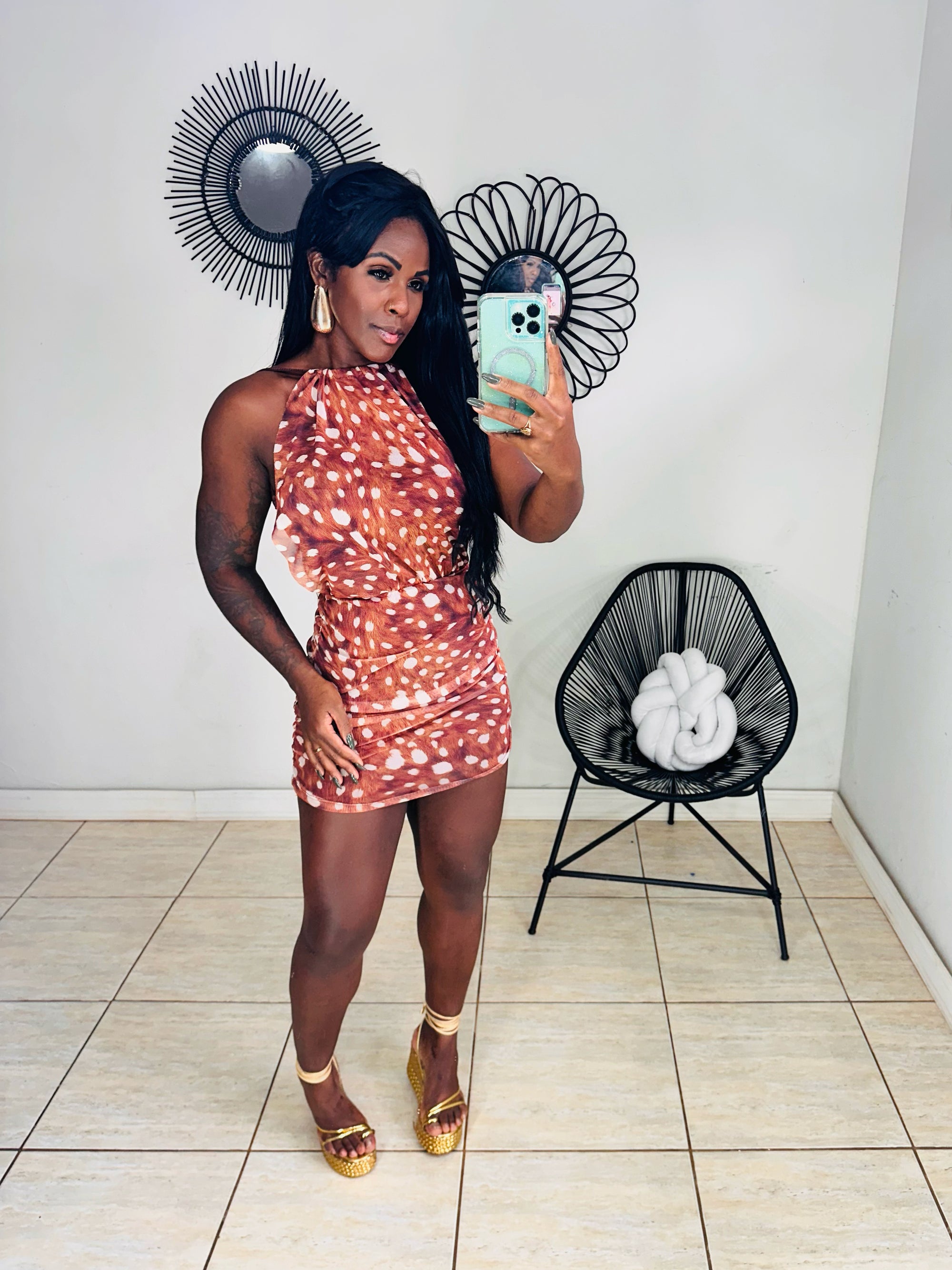 Vestido onça moderna