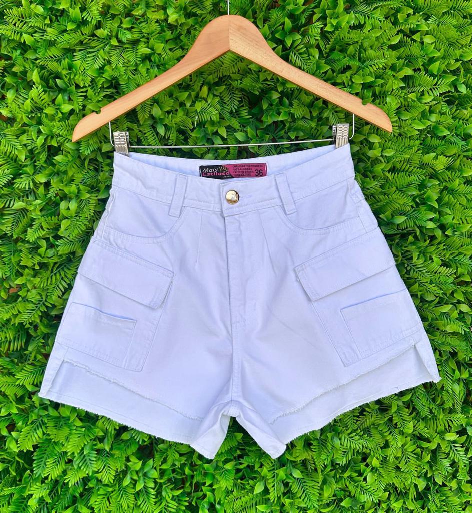 Short Branco Cargo