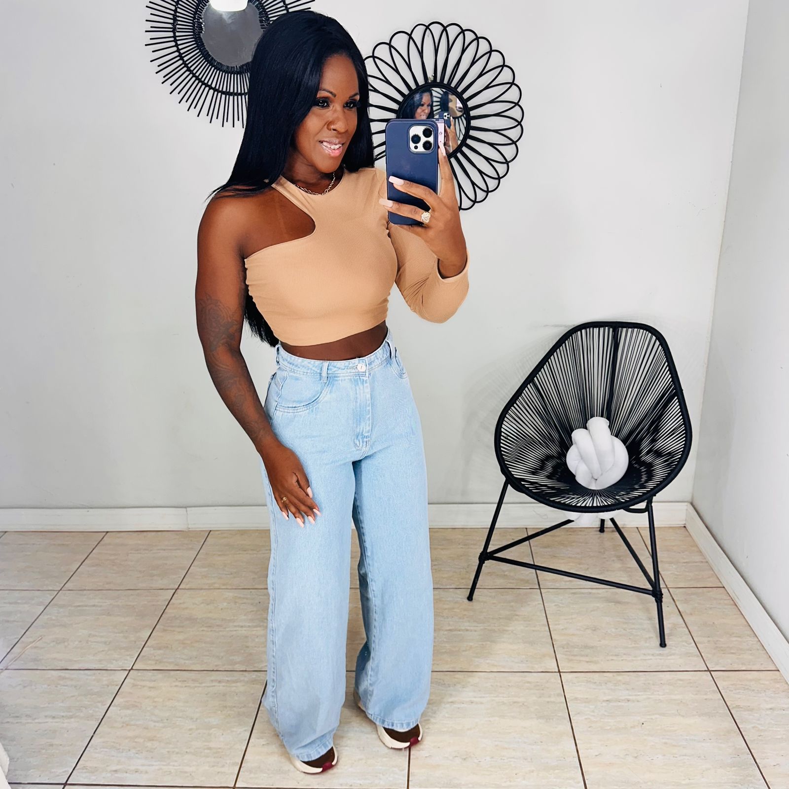 Calça wide leg Wanda