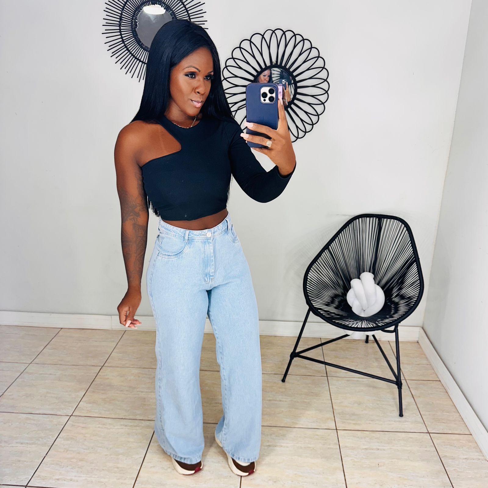 Calça wide leg Wanda